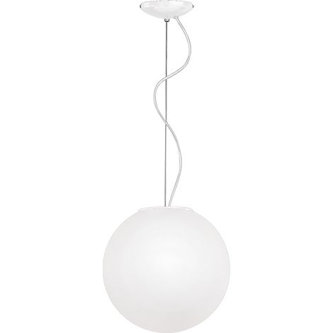 Lampe à Suspension Emily Rossini Group - Diamètre 30cm, Verre Soufflé Satiné Blanc, Douille E27 IP20, Style Moderne et Minimaliste (1/5)