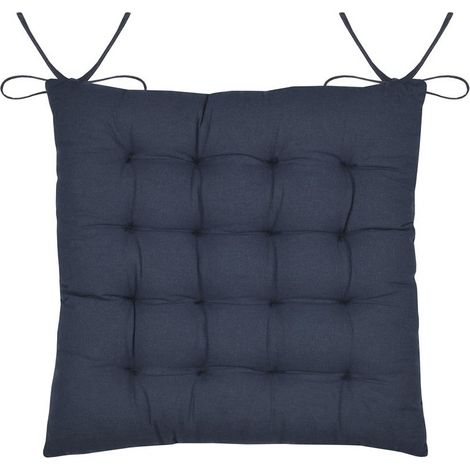 Assise de chaise matelassée 38 x 38 cm Pop colors bleu marine