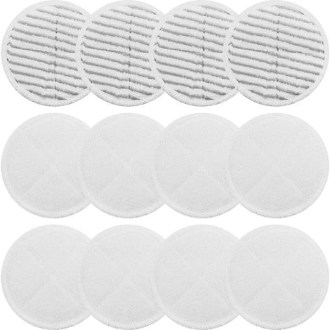 Ensemble de tampons de rechange pour balais Bissell Spinwave 2039A et 2124: 8 tampons doux et 4 tampons à récurer.