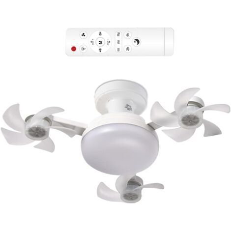 Discreet E27 ceiling fan, adjustable lighting, quiet cooling for terrace and veranda. (1/5)