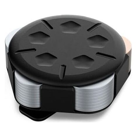 CSPARCV Münzaufbewahrungsbox 5,6 x 1,8 cm – Klassische, tragbare Aufbewahrungsbox aus hochwertigem schwarzem Kunststoff für Auto, Zuhause und Büro (1/5)