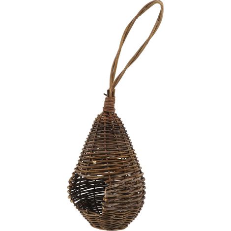 Handwoven rattan bird's nest for small birds and parrots, unique hanging wall decoration, delicate and aesthetic style for home (1/5)