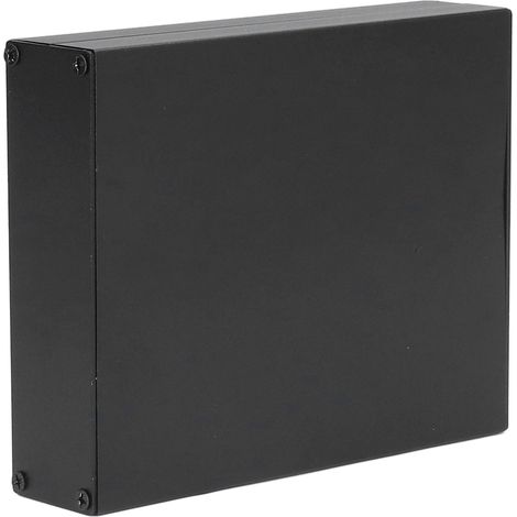 Schwarzer, wasserdichter Aluminium-Anschlusskasten, geteilter elektrischer Verteilerkasten, Abmessungen 33x114x140mm, für Heimwerker- und Renovierungsprojekte. (1/5)