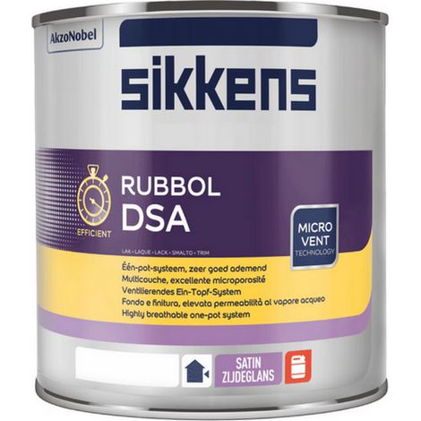 Sikkens – Laque satinée microporeuse 2 en 1 pour bois extérieur – Teinte blanc – Conditionnement 1 Litre – Protection UV efficace
