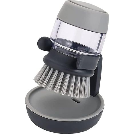 Brosse à vaisselle avec savon liquide, brosse pour casseroles, brosse de cuisine (1/2)