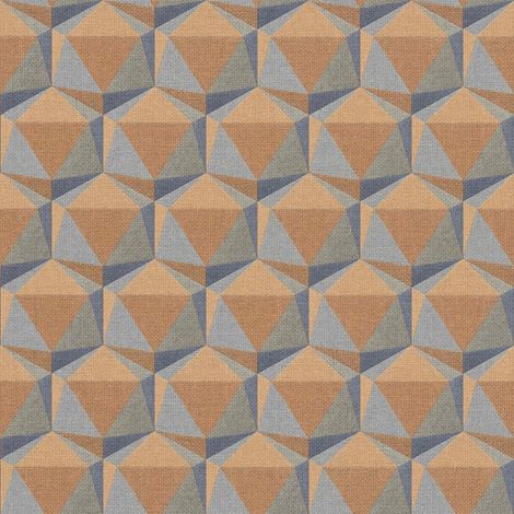 Papier peint graphique orange et gris Tapisserie hexagones effet de profondeur 3D Papier peint moderne géométrique idéal couloir (1/4)