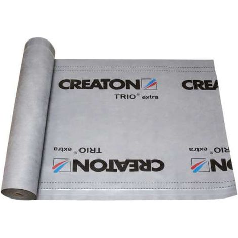 Creaton "Trio" extra Unterdeckbahn mit 2 Klebestreifen 75m² Rolle 210g/m² Unterspannbahn 7409001000
