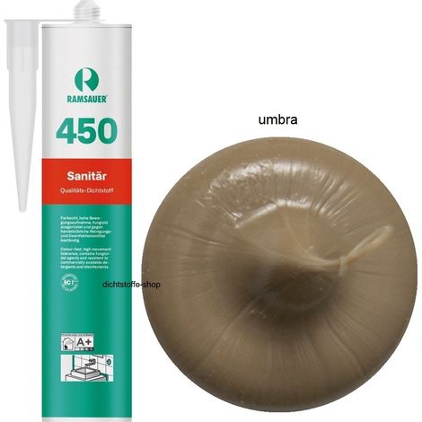 Ramsauer 450 Sanitär Silikon Fugen Dichtstoff 310ml Kartusche umbra