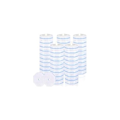 Recharges pour balais de toilette 50 unités - Balai de toilette en fibre améliorée, recharges de balai de toilette à 5x puissance de nettoyage, fournitures de nettoyage de salle de bain (1/5)