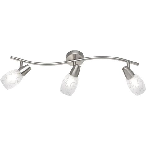 Spot Colmar Nickel Spot 3 Leds Verre Satiné L56 cm Trio Lighting (1/3)