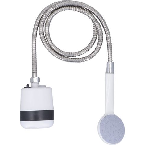 Douche de camping portable rechargeable USB, compacte et électrique, 2200 mAh, tuyau de 1,5 m (4,9 pi) pour la randonnée et les voyages. (1/5)