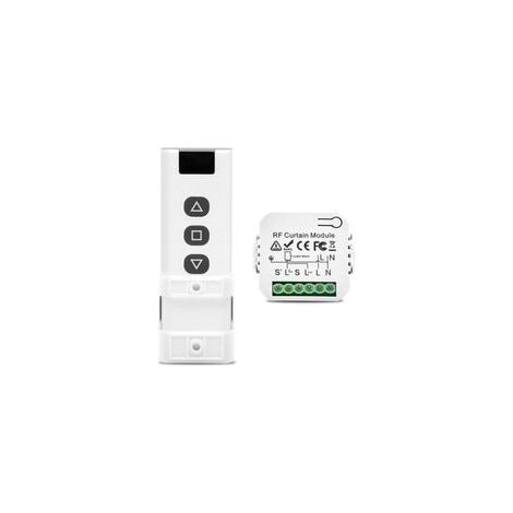Kit de commande de volet roulant sans fil avec télécommande, compatible avec volets roulants, stores, stores, montage facile, portée jusqu'à 100 m, alternative à l'actionneur de volet roulant (1/5)
