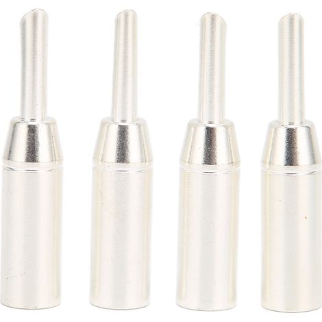 Stück BA1417 BFA Silber-Bananenstecker für Lautsprecherkabel, 7 mm / 0,3 Zoll Durchmesser (1/5)