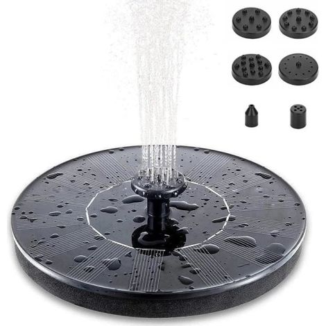 Fontaine solaire à cellule solaire - 16 cm, noire (1/5)
