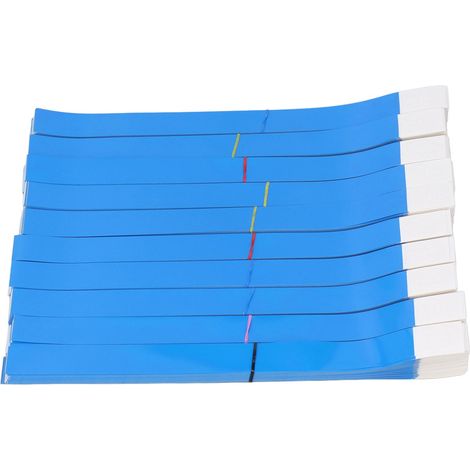1000 bracelets jetables en papier imperméable et résistant à la déchirure, pour enfants, aires de jeux et concerts (bleu). (1/5)
