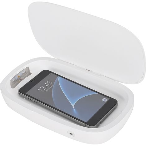 Stérilisateur UV portable multifonction chargeur sans fil voiture nettoyeur à ultrasons boîte de désinfection téléphone appareil mobile (1/5)