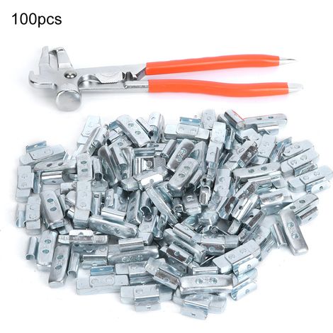 Lot de 100 pièces 25g 0,88oz Masses d'équilibrage clipsables pour roues P - Assortiment d'équilibrage de pneus (Avec pince d'équilibrage) (1/5)