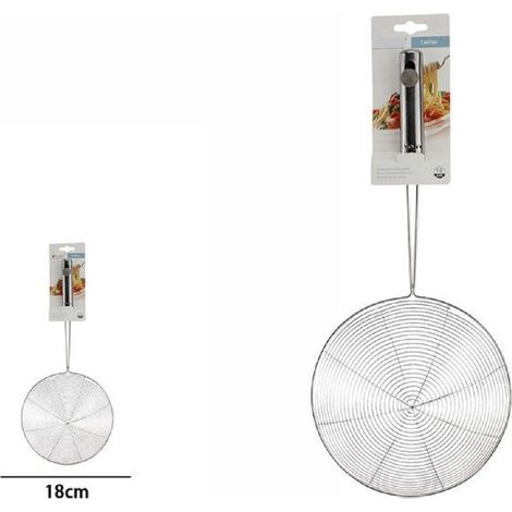 TrAdE Shop Traesio - Colino Cucina Inox 18 Cm Passino Cestello Schiumarola A Ragno Setaccio 66273 -