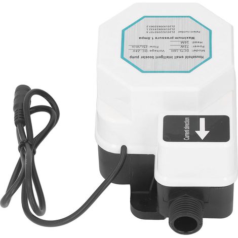 Pompe de surpression d'eau 24V ABS mini silencieuse G1/2 automatique DC pour douche maison jardin 100-240V 75W prise UE (1/5)