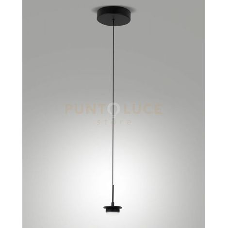 3804-41-101 MONTATURA NERA COMPLETA CCT 2700K - 3000K - 4000K - 8W - 750 lm 1 LUCE D.13CM DIMMERABILE