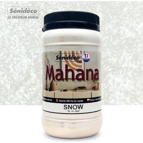 Peinture sablée effet métallisé - MAHANA 1L pour 8 m² coloris Snow (1/5)
