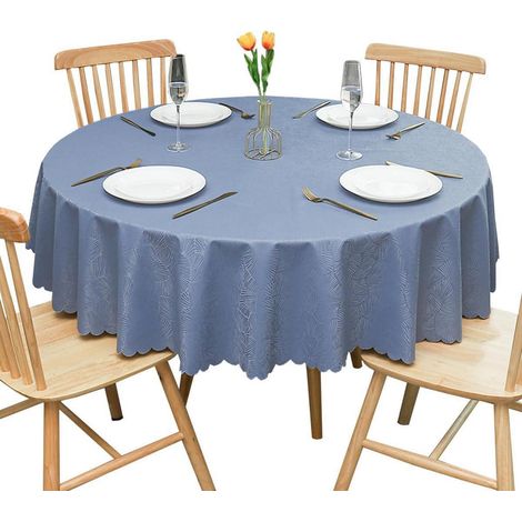 Nappe ronde anti-taches, imperméable, Ø 180 cm, Bleu Clair