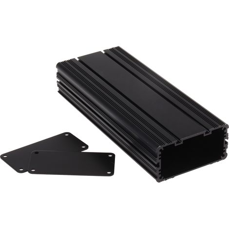 Boîtier pour projet RS PRO No en Aluminium anodisé Noir, Dimensions 200 x 81.4 x 40mm (1/2)
