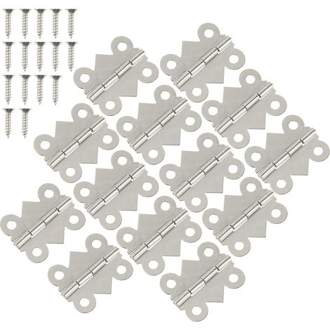 48 pièces Lot de Charnières Style Ancien Nickel (1/5)