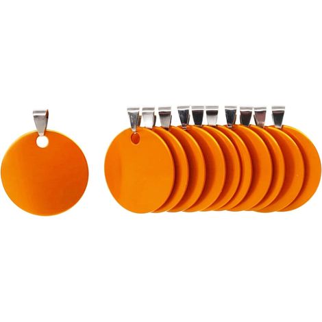Lot de 12 étiquettes rondes vides en aluminium pour chien, gravées à faire soi-même, gravées en forme de chat, chien, personnalisables, étiquettes vierges pour chien, diamètre 3 cm, doré (1/5)