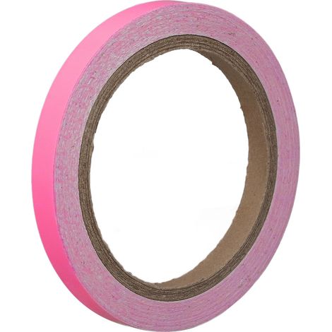20 mm fluoreszierendes pinkes Klebeband, leuchtet im Dunkeln, 10 m lang für Treppen und glatte Wände, wiederaufladbar mit UV-Licht. (1/5)