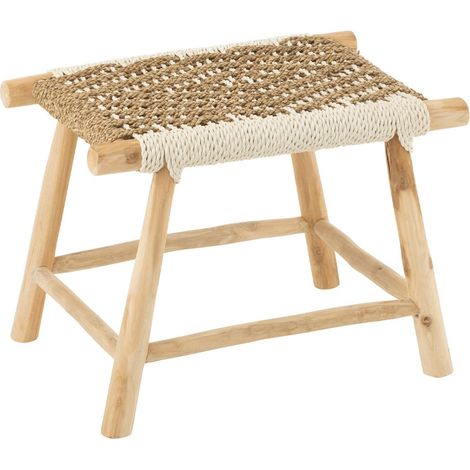 Tabouret en Bois de Teck "Waverly" 60cm Naturel (1/5)