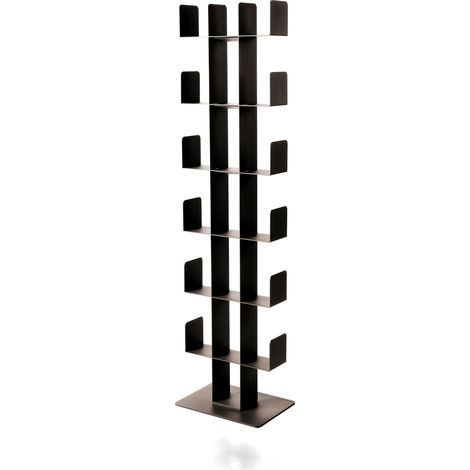 B.Blos Nero verticale porta libri BBBItalia Sintesi in metallo Bruno Rainaldi (1/5)