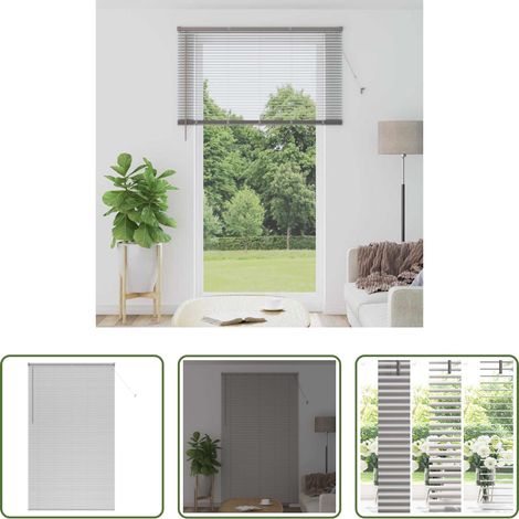 vidaXL Lichtkontrolle - Balkenjalousien Silber 220 x 135 cm Aluminium (1/5)
