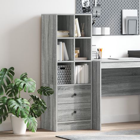 Highboard mit Schubladen Graues Sonoma 45,5 x 34 x 127 cm