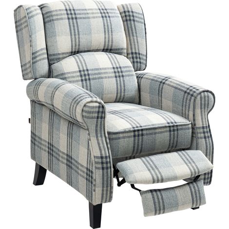 160° Reclining Armchair,  Footrest - Grey (1/5)