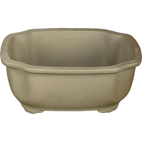 Vaso per bonsai Giapponese Morrisan rettangolare in gres 15x12x6 cm - B05-8a (1/4)