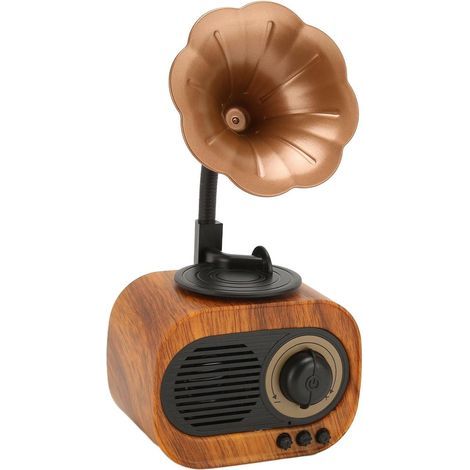 Vintage-Grammophon-Bluetooth-Lautsprecher, Mini-Retro-Lautsprecher in Form eines Grammophons, Vintage-Schlafzimmerdekoration, Retro-Musikplayer (1/5)