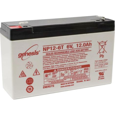 BATTERIE AGM VRLA PLOMB ETANCHE 6V - 12 Ah GENESIS
