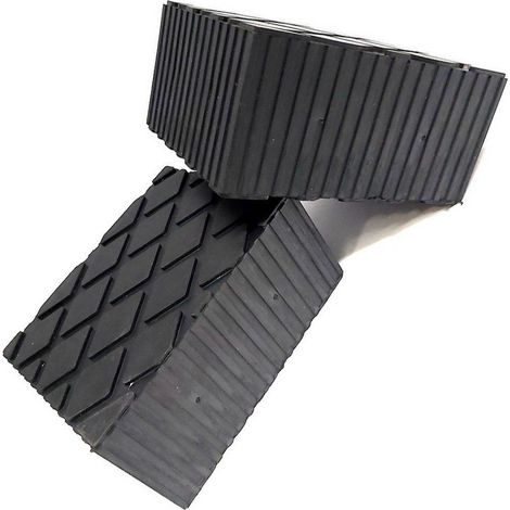TrAdE Shop Traesio - Set 2 Pezzi Tamponi In Gomma Per Ponti Sollevatori Tampone 16 X 12 X 8 Cm - (1/5)