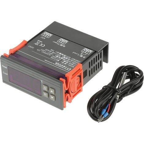 MH1210A Mini-LED-Digitalthermostat-Temperaturregler mit Sensorsonde (DC12V) (1/5)