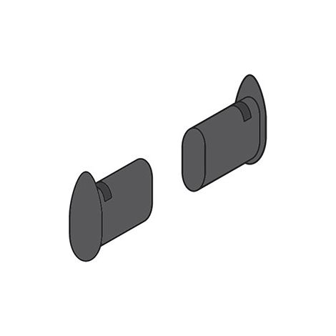 TAPPI DI CHIUSURA PER TUBO OVALE - 35X20 - 2 PZ.
