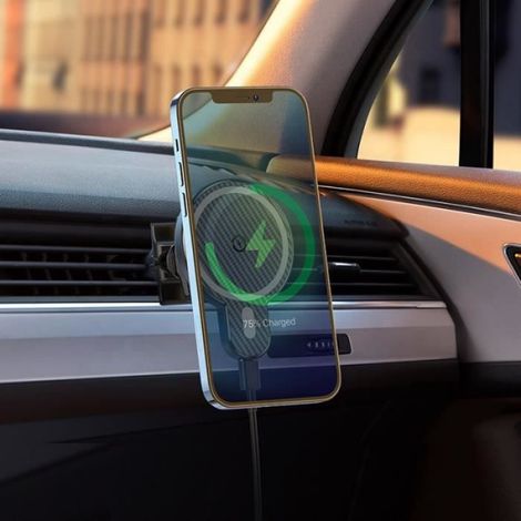 Chargeur Sans Fil Voiture de Magnétique 15W Chargeur Induction Rapide Support Téléphone Voiture pour iPhone 12 Pro Max/12 Pro/12/11 (1/4)