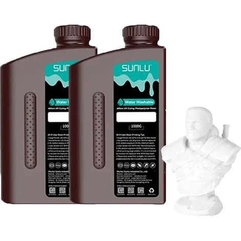 Resina 3D, lavable con agua, de alta precisión, blanca (lavable con agua) (1/2)