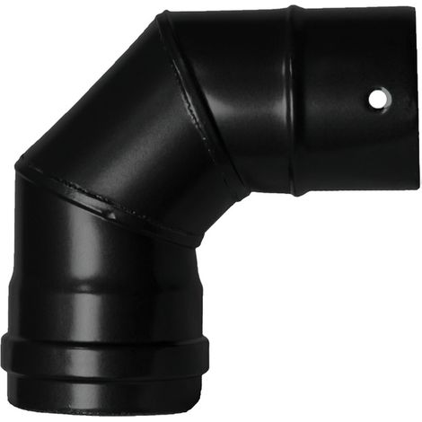 WOLFPACK LINEA PROFESIONAL - Gomito stufa a pellet vetrificato Ø80 mm 90°.
