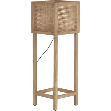 Lampara Pie Mango Fibra 32X32X100 Natural Marron (1/5)