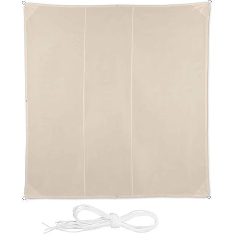 Vela ombreggiante quadrata 4 x 4 m beige 1300029423