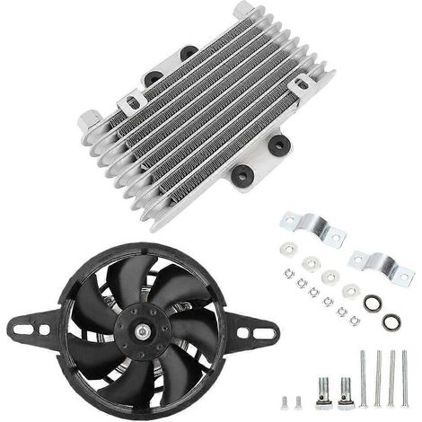 Radiateur de refroidissement d'huile moteur pour moto, ventilateur et radiateur en aluminium, 125 ml, universel pour motos tout-terrain.