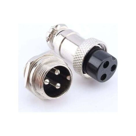 GX16-3 Pin Aviation Fiche Connecteur Aviation 3 Pin Mâle Femelle Plug Métal Connecteur Panneau Prise