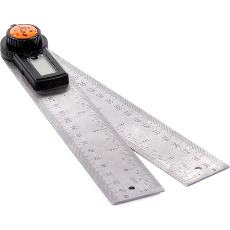 Vaunt Digital Angle Rule 400mm Clear Metric Imperial Scales 360 Degree V1501000 (1/5)
