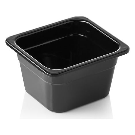 Bac GN 1/6 mélamine H 100 mm 1,6 ltr noir GN 65 BLACK - Was Germany (1/2)